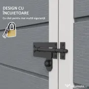 Outsunny Magazie pentru Gradina, Fereastra si Ventilatie, Gri