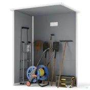 Outsunny Magazie pentru Gradina, Fereastra si Ventilatie, Gri