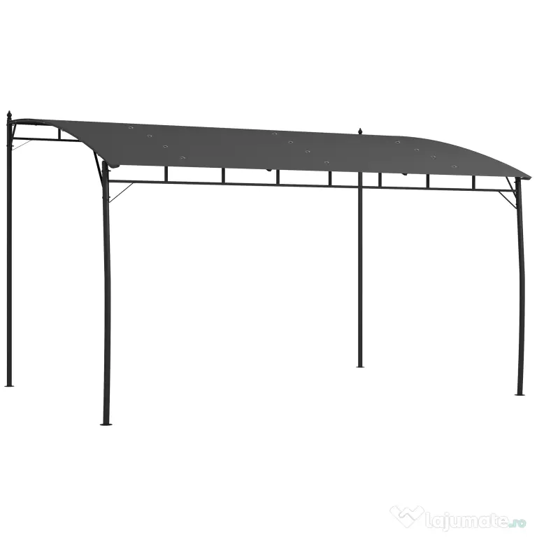 Outsunny Pergola Exterior 3x4m Cadru Metalic Protecție Solară pentru Grătar Terasă Verandă Gri | Aosom Romania
