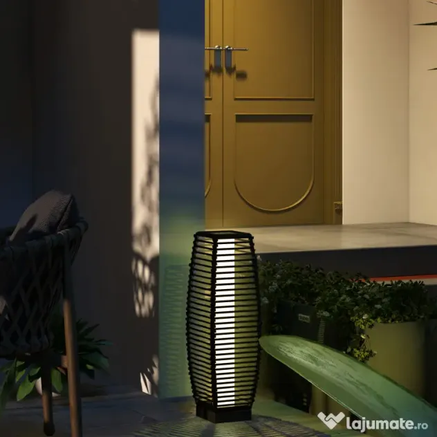 Outsunny Lampadar solar, Lampa de exterior pentru gradina Lampa pentru alee si iluminat decoratic cu lumini LED | Aosom Romania