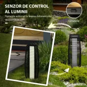 Outsunny Lampadar solar, Lampa de exterior pentru gradina Lampa pentru alee si iluminat decoratic cu lumini LED | Aosom Romania 