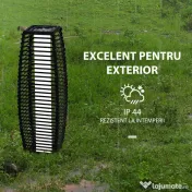 Outsunny Lampadar solar, Lampa de exterior pentru gradina Lampa pentru alee si iluminat decoratic cu lumini LED | Aosom Romania 