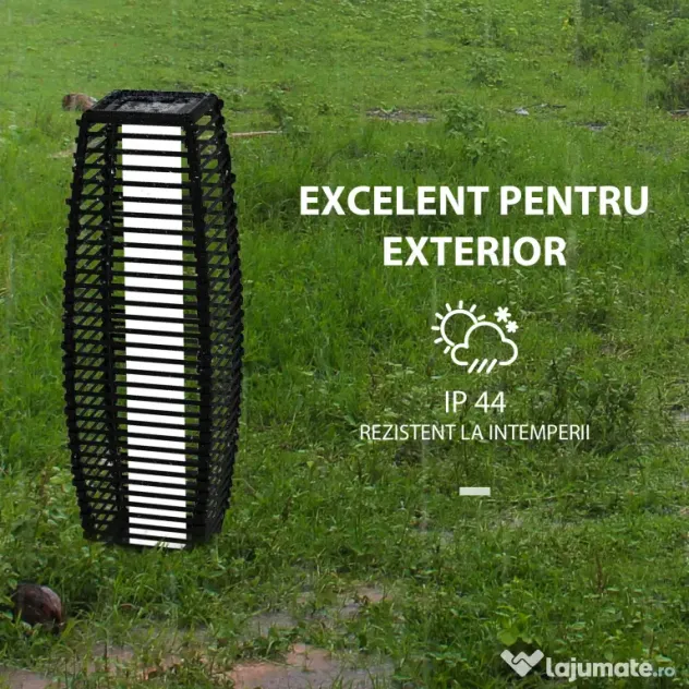 Outsunny Lampadar solar, Lampa de exterior pentru gradina Lampa pentru alee si iluminat decoratic cu lumini LED | Aosom Romania
