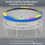 SPORTNOW Husa de 12FT pentru Arcuri de Trambulina, Saltea de Siguranta de Rezerva pentru Trambulina | Aosom Romania 