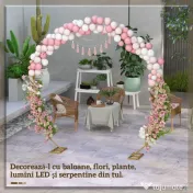Outsunny Arc Auriu din Oțel – Suport pentru Baloane și Plante Cățărătoare pentru Ceremonii, Evenimente și Zile de Naștere | Aosom Romania