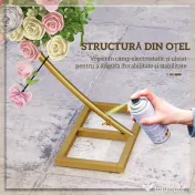 Outsunny Arc Auriu din Oțel – Suport pentru Baloane și Plante Cățărătoare pentru Ceremonii, Evenimente și Zile de Naștere | Aosom Romania