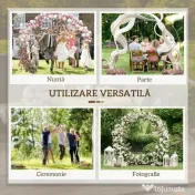 Outsunny Arc Auriu din Oțel – Suport pentru Baloane și Plante Cățărătoare pentru Ceremonii, Evenimente și Zile de Naștere | Aosom Romania