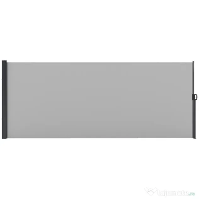 Outsunny Paravan Lateral Retractabil cu Mâner, UV30+, 400x160 cm, Gri Deschis | Aosom Romania