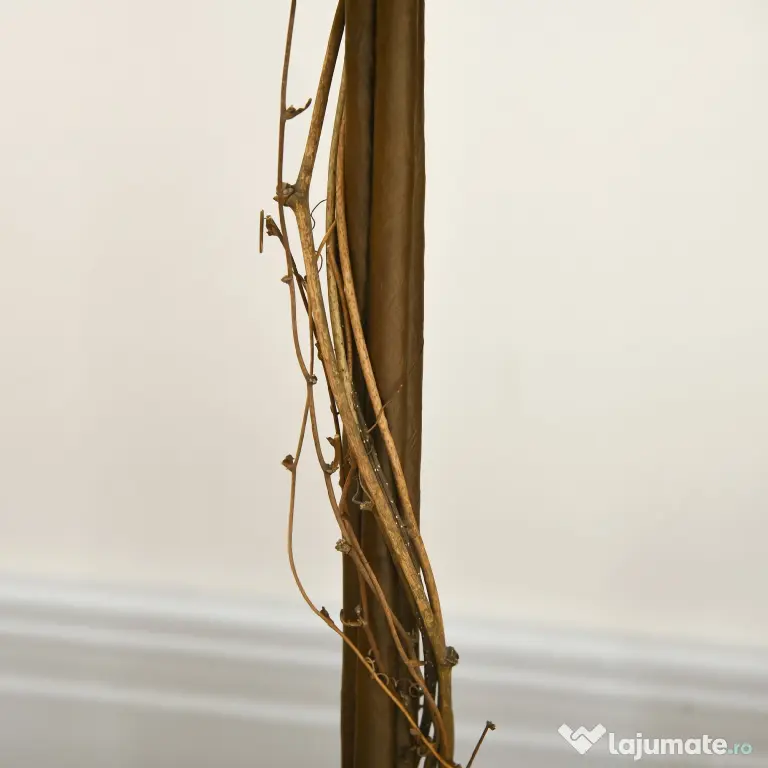 HOMCOM Set 2 Plante Decorative Sferice 60cm, Frunze Lemn de Santal, Verzi, pentru Decor Interior/Exterior | Aosom Romania