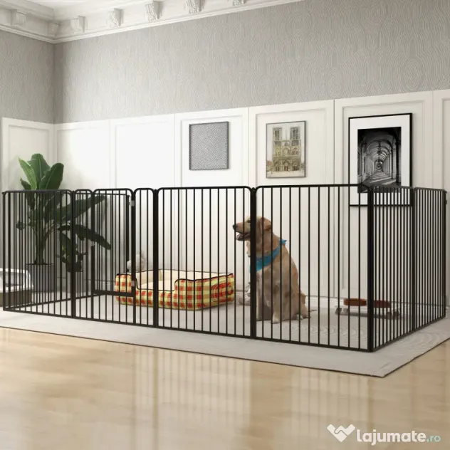 Pawhut tarc Joaca pentru Caini – 6 Panouri Rezistente | Aosom Romania