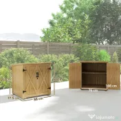 Outsunny Dulap de Depozitare din Lemn pentru Gradina | Aosom Romania