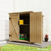 Outsunny Dulap de Depozitare din Lemn pentru Gradina | Aosom Romania