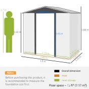 Şopron metalic de depozitare pentru grădină Outsunny 6.2 x 4.3ft | Aosom Romania