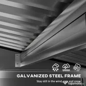 Şopron metalic de depozitare pentru grădină Outsunny 6.2 x 4.3ft | Aosom Romania
