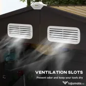 Şopron metalic de depozitare pentru grădină Outsunny 6.2 x 4.3ft | Aosom Romania