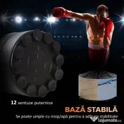 HOMCOM Sac de Box de Podea 4 în 1 cu 2 Speedball-uri, Bară Rotativă și Sac, Înălțime Reglabilă 160-230 cm, Roșu 