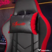 Vinsetto Scaun Gaming cu Înălțime Reglabilă și cu Spătar Rabatabil, 65x65x121-129 cm, Negru | Aosom Romania 