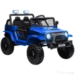 AIYAPLAY Mașină electrică pentru copii Off-Road 12V cu dublu motor, vârsta 3-6 ani, telecomandă și lumini, albastră