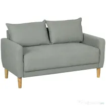 HOMCOM Canapea cu 2 Locuri, Brațe, Compartiment de Depozitare și 2 Perne, 140x72x82 cm, Gri | Aosom Romania