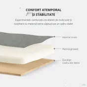 HOMCOM Canapea cu 2 Locuri, Brațe, Compartiment de Depozitare și 2 Perne, 140x72x82 cm, Gri | Aosom Romania