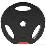 SPORTNOW Set de 4 Discuri Greutăți, 2x7,5 kg și 2x5 kg, Polipropilenă și Nisip, Ø30x5,5 cm, Ø27x4,5 cm, Negru