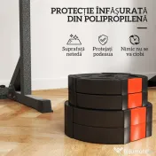 SPORTNOW Set de Discuri de Greutăți, cu Două Discuri de 7,5 kg și Două de 5 kg, Negru | Aosom Romania