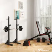 SPORTNOW Set de Discuri de Greutăți, cu Două Discuri de 7,5 kg și Două de 5 kg, Negru | Aosom Romania