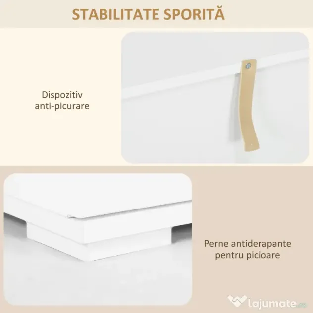 HOMCOM Bufet cu Lumini LED Reglabile prin Telecomandă, Mobilier de Sufragerie cu 4 Sertare și 2 Dulapuri, 120x34x70 cm, Alb | Aosom Romania
