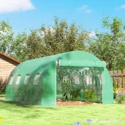 Outsunny Prelata Sera 6×3×2 m – Cu 12 Ferestre, Usa Rulanta si Margini | Aosom Romania 