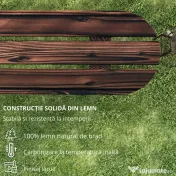 Outsunny Bancă de Grădină cu Picioare în Formă de Roată de Car cu 2 Locuri și Șezut din Șipci, 120x29x39 cm, Maro | Aosom Romania 