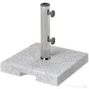 Outsunny Bază pentru Umbrelă din Granit 21 kg, Bază Pătrată pentru Umbrele de Exterior cu Mânere și 2 Butoane Reglabile, Ideală pentru Grădină, Patio, Marginea Piscinei, Gri | Aosom Romania 