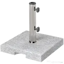 Outsunny Bază pentru Umbrelă din Granit 21 kg, Bază Pătrată pentru Umbrele de Exterior cu Mânere și 2 Butoane Reglabile, Ideală pentru Grădină, Patio, Marginea Piscinei, Gri | Aosom Romania
