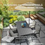 Outsunny Bază pentru Umbrelă din Granit 21 kg, Bază Pătrată pentru Umbrele de Exterior cu Mânere și 2 Butoane Reglabile, Ideală pentru Grădină, Patio, Marginea Piscinei, Gri | Aosom Romania 