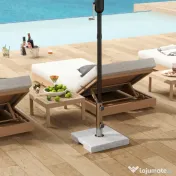 Outsunny Bază pentru Umbrelă din Granit 21 kg, Bază Pătrată pentru Umbrele de Exterior cu Mânere și 2 Butoane Reglabile, Ideală pentru Grădină, Patio, Marginea Piscinei, Gri | Aosom Romania 