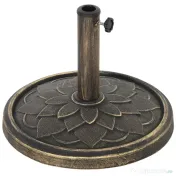 Outsunny Bază Rotundă pentru Umbrelă, Potrivit pentru Stâlpi de 32, 38, 48 mm, Φ46x34 cm, Bronz | Aosom Romania 