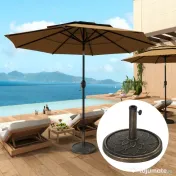 Outsunny Bază Rotundă pentru Umbrelă, Potrivit pentru Stâlpi de 32, 38, 48 mm, Φ46x34 cm, Bronz | Aosom Romania 