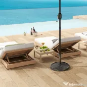 Outsunny Bază Rotundă pentru Umbrelă, Potrivit pentru Stâlpi de 32, 38, 48 mm, Φ46x34 cm, Bronz | Aosom Romania 