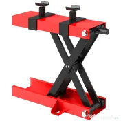 HOMCOM Cric moto din oțel, capacitate 500 kg, pliabil cu înălțime reglabilă și manivelă, roșu 