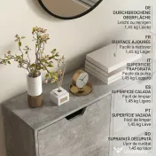 HOMCOM Pantofar cu 4 Sertare Rabatabile pe 2 Niveluri pentru 16 Perechi de Pantofi, 95x26x95 cm, Gri | Aosom Romania 