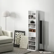 HOMCOM Unitate de Stocare pentru 260 de CD-uri/120 de DVD-uri - Alb | Aosom Romania 