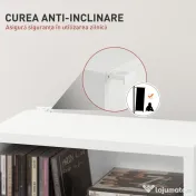 HOMCOM Unitate de Stocare pentru 260 de CD-uri/120 de DVD-uri - Alb | Aosom Romania 
