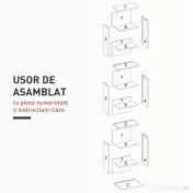 HOMCOM Unitate de Stocare pentru 260 de CD-uri/120 de DVD-uri - Alb | Aosom Romania 