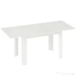 HOMCOM Masă Extensibilă de Luat Masa pentru 6-8 Persoane, 140-180 x 80 cm, Alb