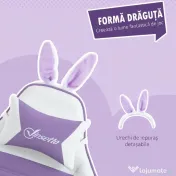 Vinsetto Scaun Gaming cu Urechi de Iepuraș, Suport pentru Picioare, Perne, Reglabil și Reclinabil, Mov | Aosom Romania 