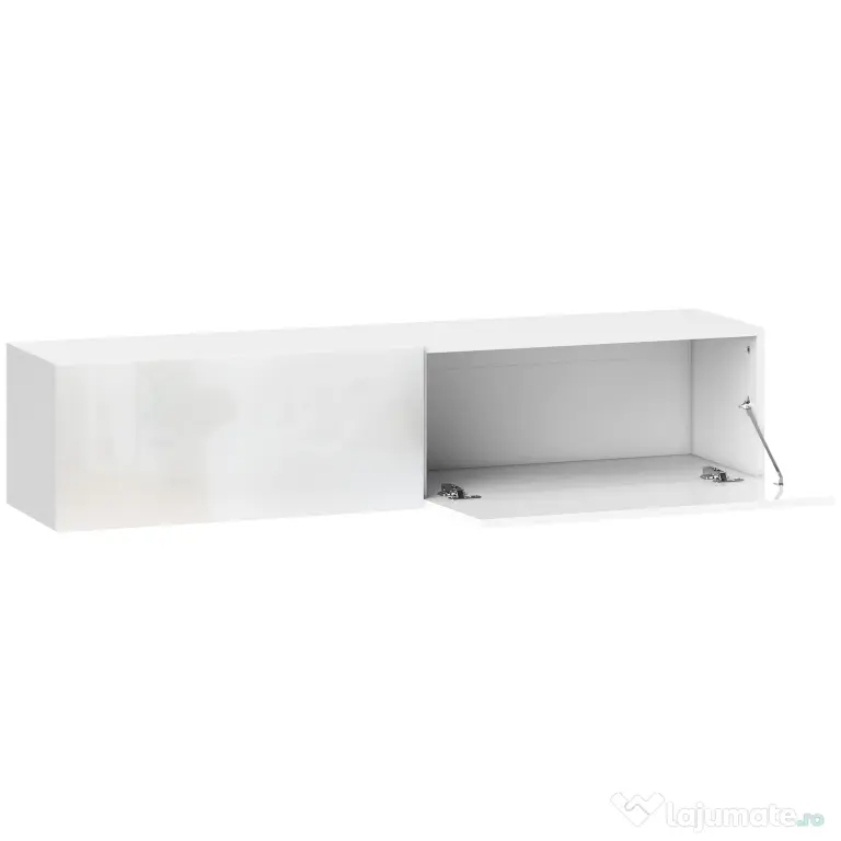 HOMCOM Dulap TV Suspendat pentru Televizoare de 45"-55"-65" cu 2 Dulapuri, Alb | Aosom Romania
