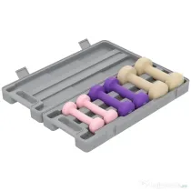 HOMCOM Set Gantere 6kg, Set Greutăți Fitness pentru Bărbați și Femei, Antrenament Acasă, Roz, Mov, Maro | Aosom Romania