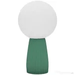 HOMCOM Lampă de Masă în Formă de Lună cu 3 Culori și 10 Niveluri de Luminozitate, din ABS, Ø15x28 cm, Alb și Verde Închis