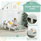 AIYAPLAY Pat pentru Copii cu Spațiu de Depozitare și Design Leu, 3-8 Ani | Aosom Romania