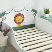 AIYAPLAY Pat pentru Copii cu Spațiu de Depozitare și Design Leu, 3-8 Ani | Aosom Romania