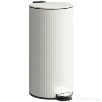 HOMCOM Coș de gunoi 30 L cu capac soft-close, metal și PP, crem